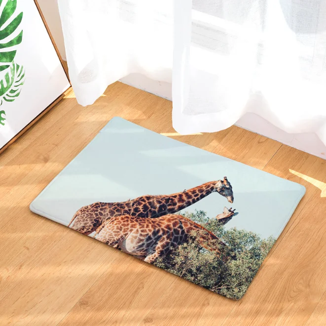 Африканское пастбище жираф коврик для ванной кухонного ковра декоративные