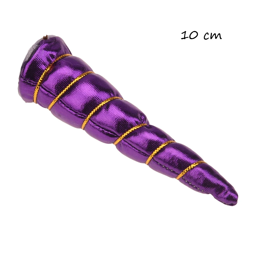 Purple 120 шт милые 10 см Мини Рога единорога DIY аксессуары для волос Головные уборы бутик ободок единорога без заколки единороги вечерние аксессуары - Цвет: Purple