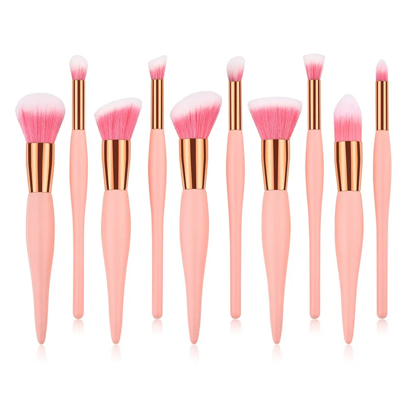 10 шт./компл. набор кистей для макияжа тональной основы Румяна жидкая кисть Кабуки
