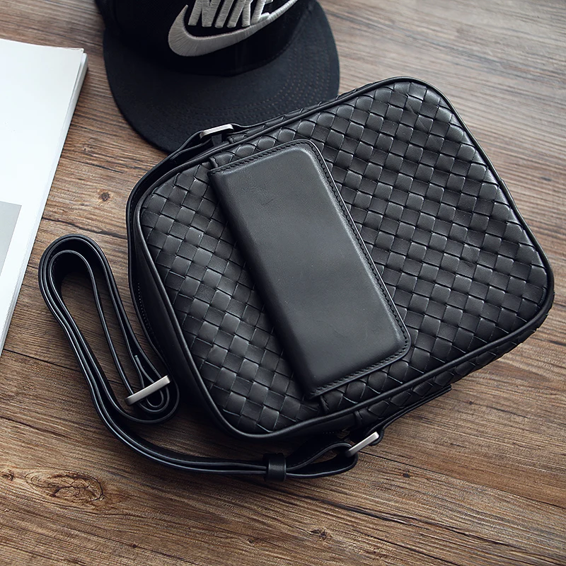 LANSPACE мужская кожаная сумка через плечо ручной работы модные повседневные