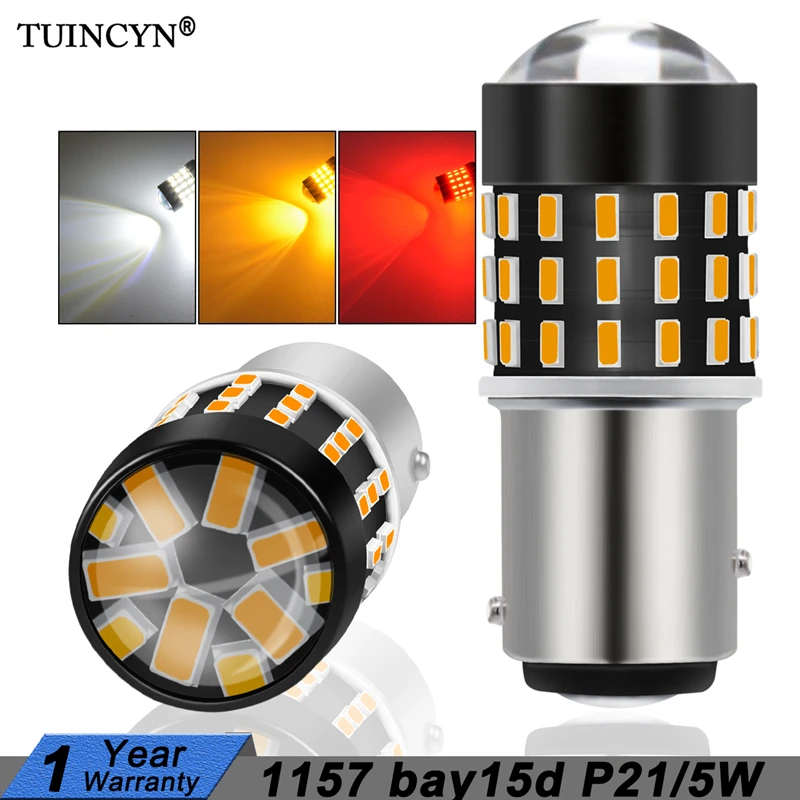 TUINCYN 2 шт. 1157 BAY15D Светодиодные лампы P21/5 Вт 3014SMD Автомобильные светодиодные стоп