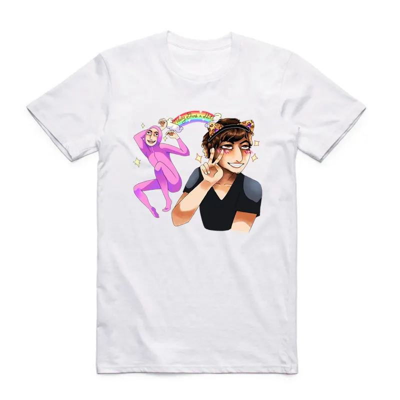 Мужская и женская футболка с принтом флюти Фрэнка 2017 летняя повседневная круглым