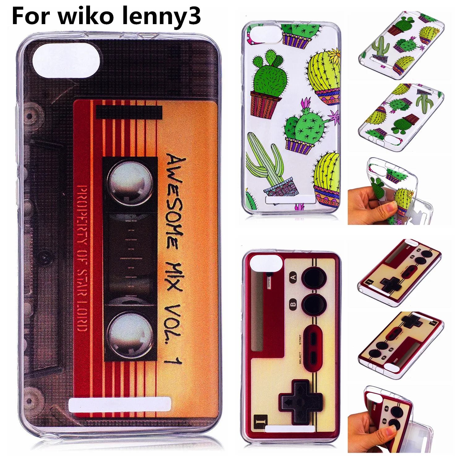 Окрашенные Чехлы для wiko lenny3 Мягкий силиконовый чехол из ТПУ lenny 3 capa Coque Back Fundas cool