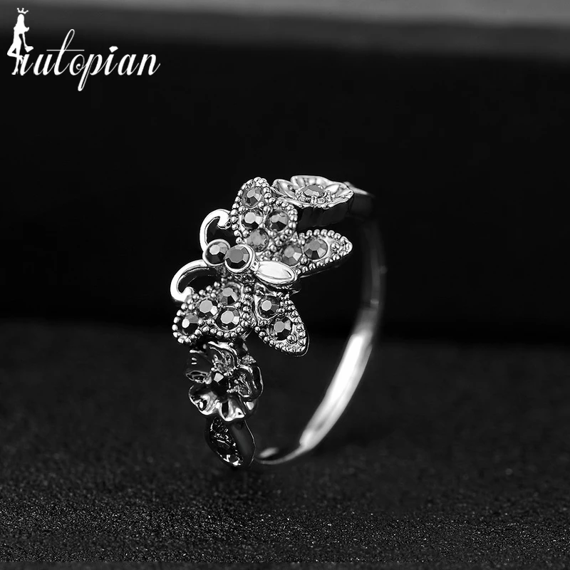 Новое поступление от бренда Iutopian винтажное элегантное кольцо в стиле ретро с