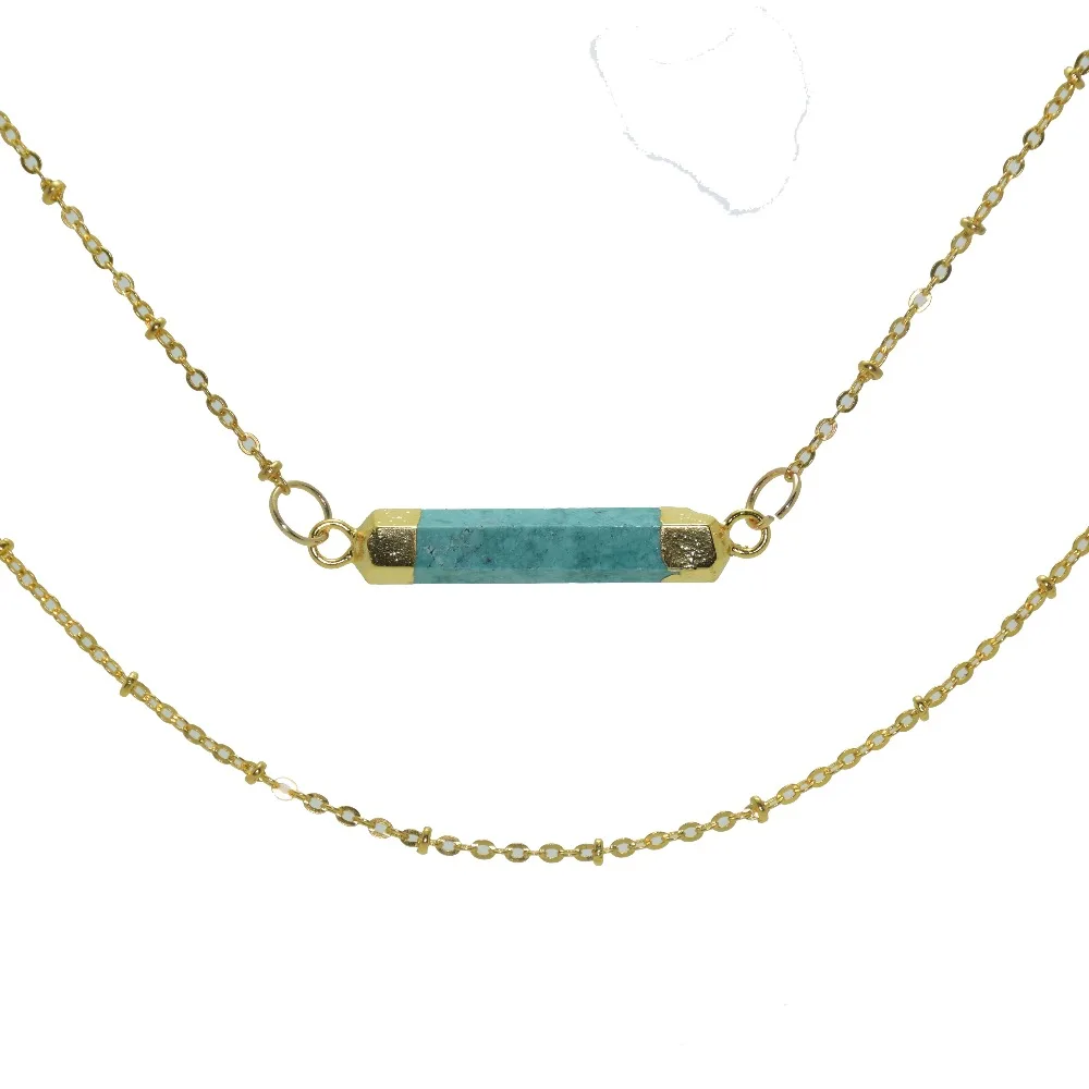 Ожерелье Howlite с натуральным мраморным белым коннектором ювелирное изделие