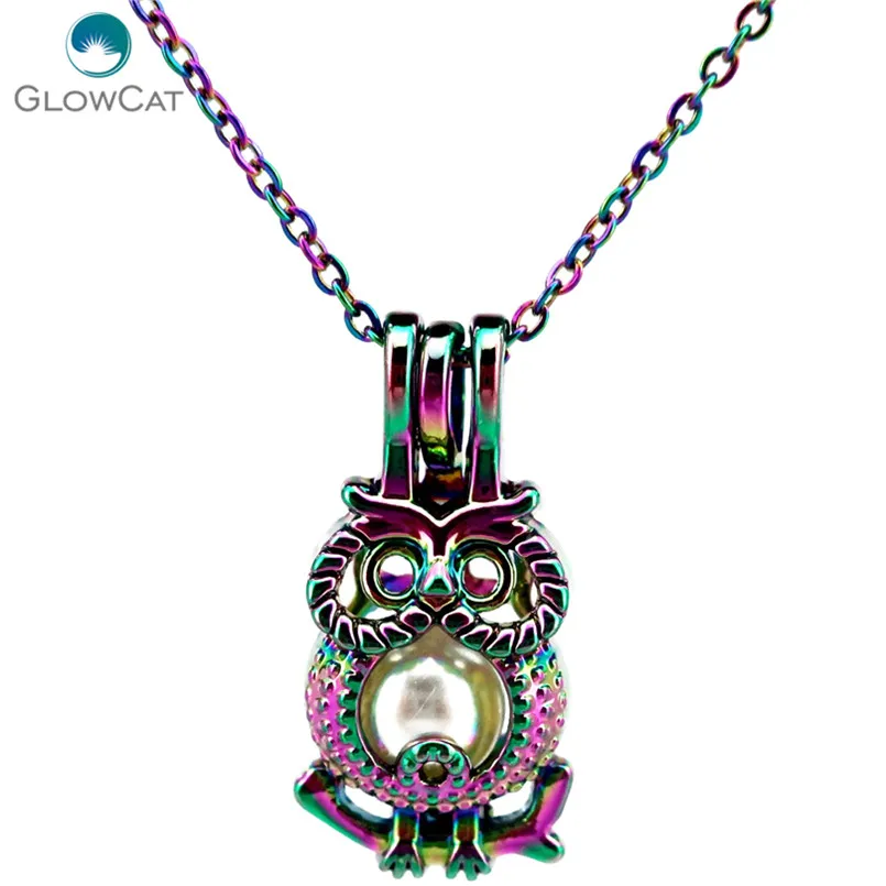 C722 цвета, бусины в форме совы, подвеска, ароматическое эфирное масло, диффузор, ожерелье