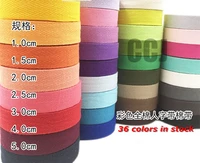 36colors 20mmx50yard cotton webbing bunting herringbone twill apron sewing tape strip free shipping