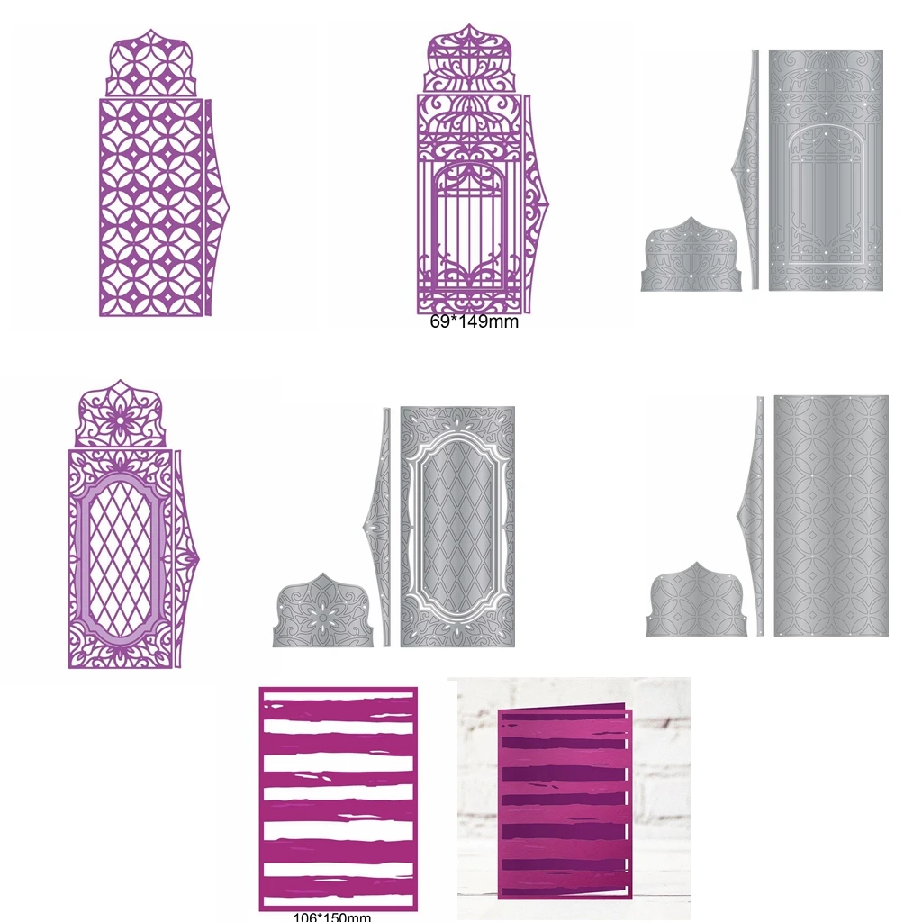 Башня панель Лоскутная форма металлические режущие штампы трафарет альбом для