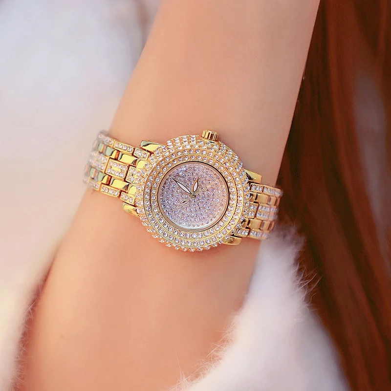 2018 Роскошные брендовые креативные женские часы золотые модные дизайнерские с