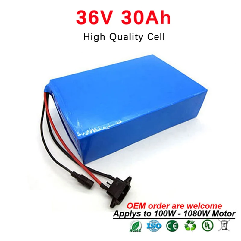 36V 30Ah 1000W комплект литий ионных батарей для электровелосипеда Bafang 8Fun Yamaha