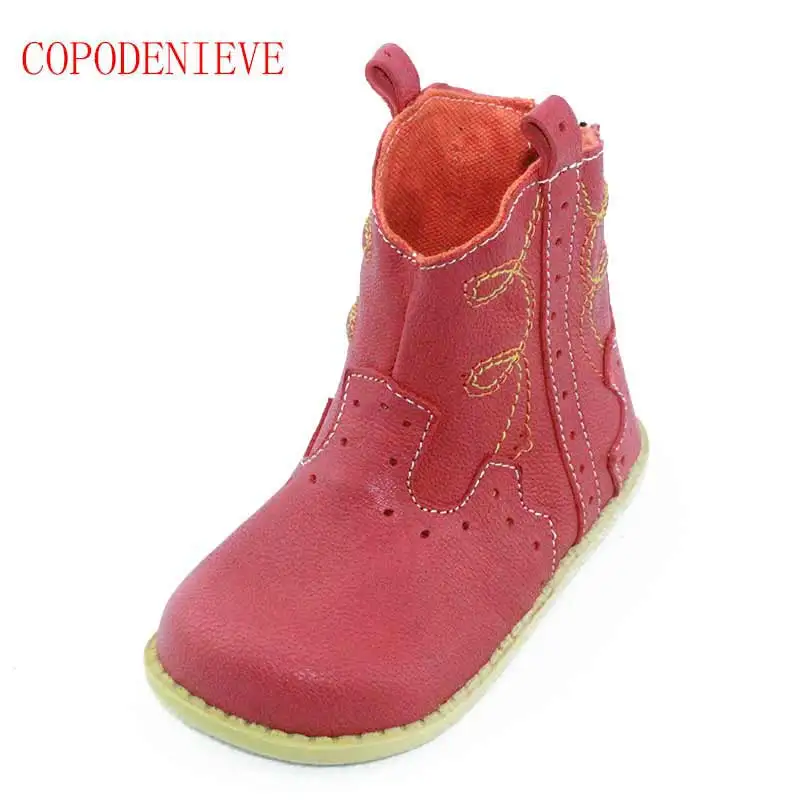 COPODENVE/весенне осенние детские ботинки с цветочным узором для мальчиков и девочек
