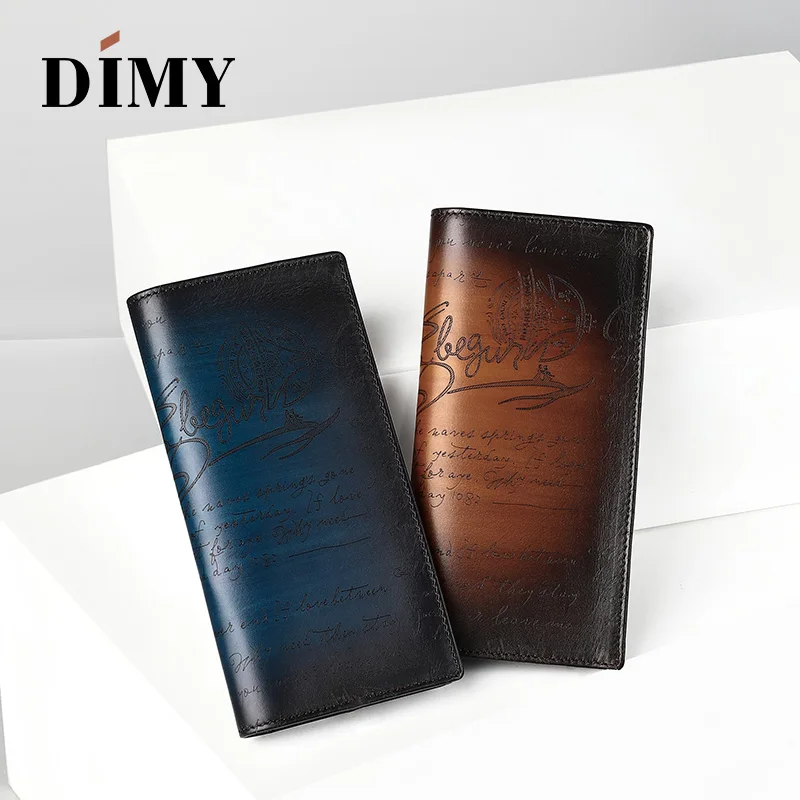 DIMY мужской кошелек, винтажный стиль, визитница, натуральная кожа, ручная работа, длинный большой кошелек, мужские кошельки, сумочка, подарки
