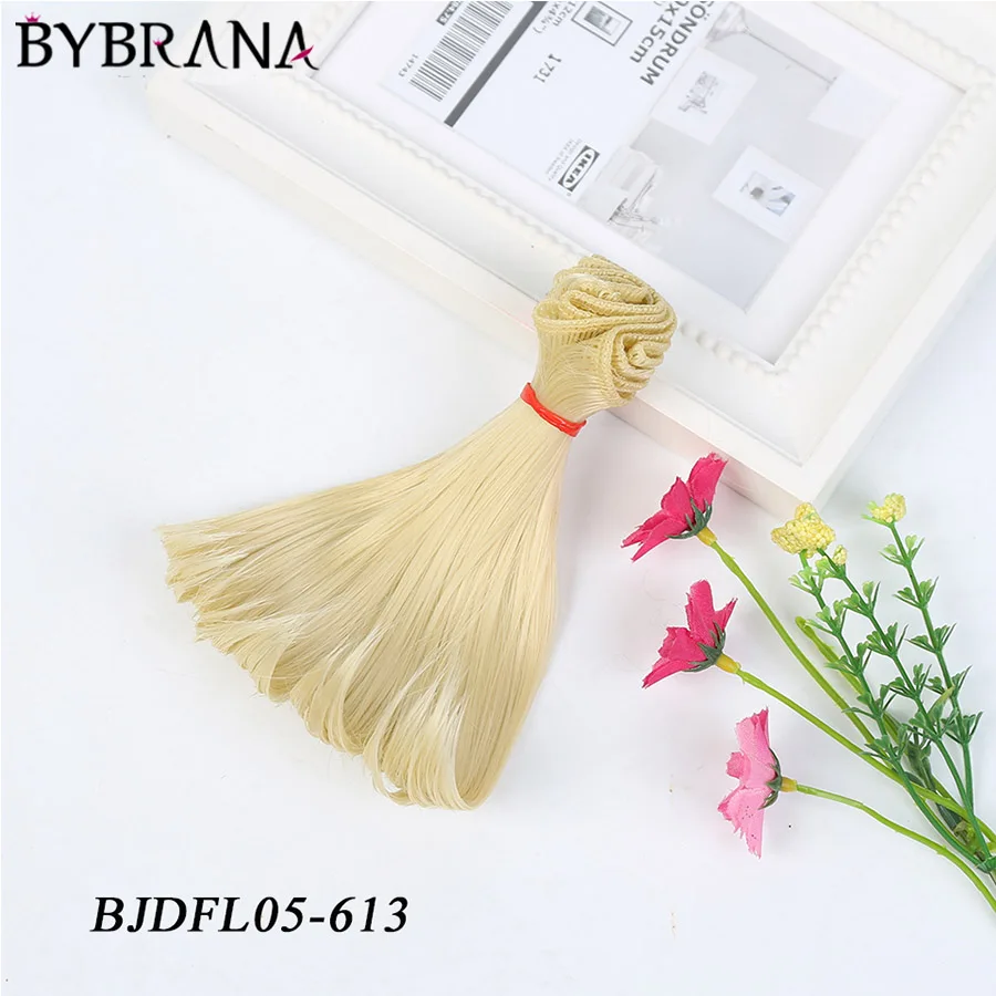 Bybrana 15 см * 100 Температура термостойкие волосы куклы для 1/3 1/4 1/6 BJD DIY парики с