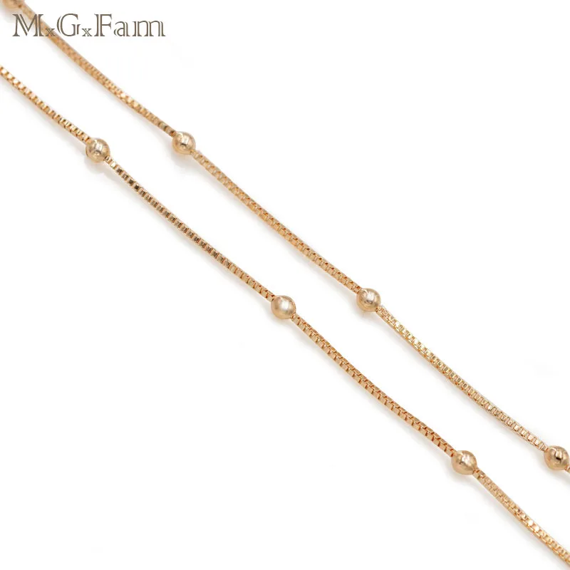 MxGxFam (50 см * 3 мм) Модная маленькая коробка с бусинами цепочка ожерелье для женщин 18
