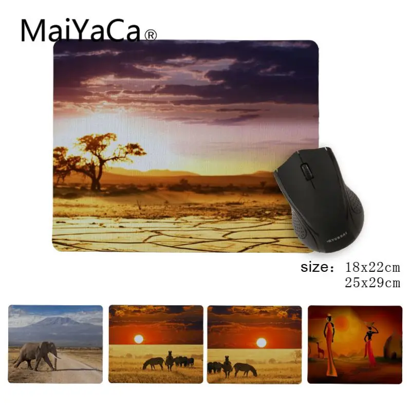 

MaiYaCa мой любимый Африканский прочный резиновый коврик для мыши Размер 25x29 см 18x22 см резиновые коврики для мыши