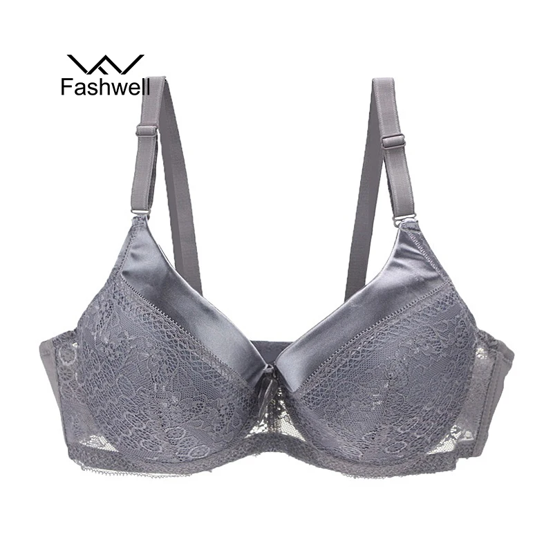 Сексуальный однотонный кружевной бюстгальтер с бантом пуш-ап сексуальное нижнее