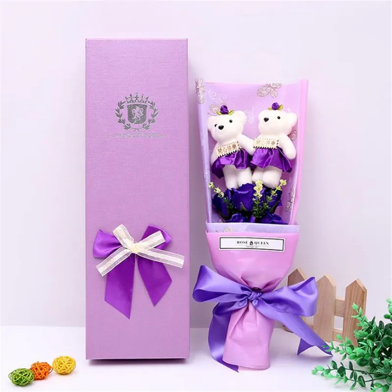 

Artificial Flowers Rose Gift Box Fake Flowers Romantic Valentine's Day Birthday Gift Wedding Decoration Simulation Flowers