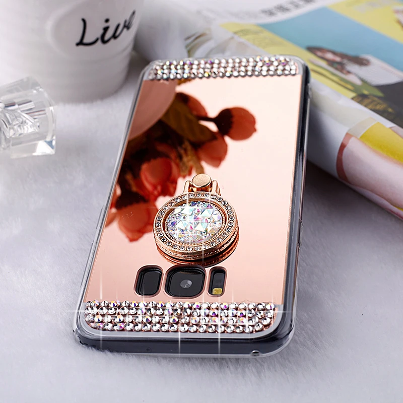 Блестящий Алмазный зеркальный силиконовый чехол для Coque Galaxy S10 S9 S8 Plus S7 S6 Edge S5 S4 S3