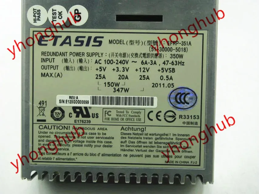 ETASIS EFRP 351A блок питания сервера 350 Вт PSU Sever компьютер 51 30000 5018|350w psu|power computerpower supply