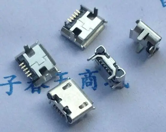 Бесплатная доставка 100 шт. 200 Micro USB 5P 5-контактный разъем хвостовой mini |