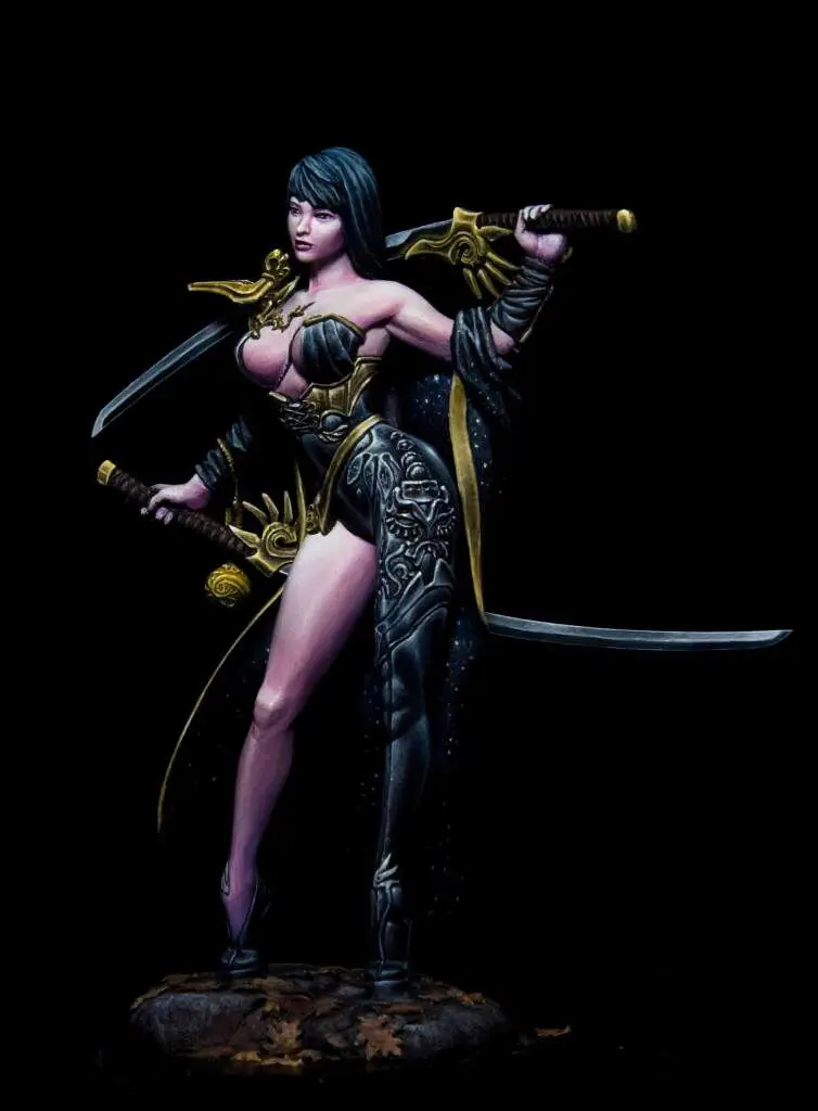 1/24 шкала 75 мм resin смола фигура лунный свет девушка