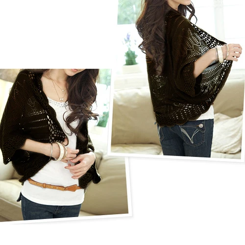 Лидер продаж Кардиган с пышными рукавами Вязаный Топ Свитер Верхняя одежда