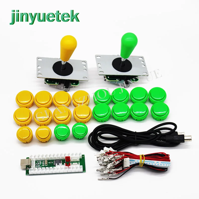 Аркадная Кнопка джойстик DIY kit с USB кодер 8 канальный видеорегистратор аркадный и 20 Sanhe кнопки поддерживают