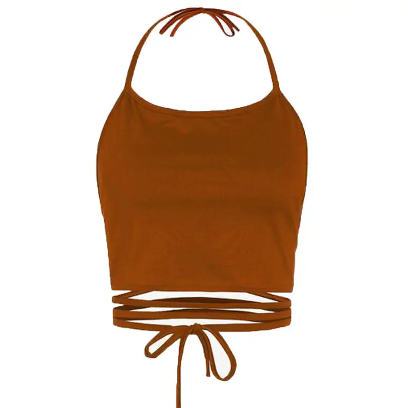 Модный женский летний сексуальный жилет без рукавов для девушек майка с лямкой
