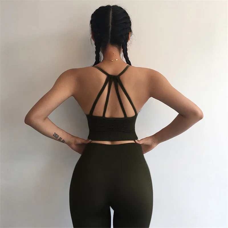 Peeli комплект из 2 предметов для йоги, спортивная одежда, женский спортивный костюм, одежда для фитнеса, тренажерного зала, бесшовный спортивный бюстгальтер, леггинсы, тренировочные костюмы для бега