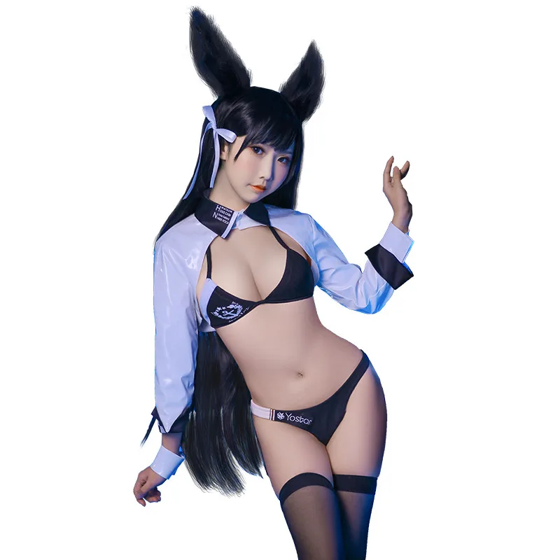 Azur Lane IJN Atago карнавальные костюмы для мобильных игр гоночная черная сексуальная