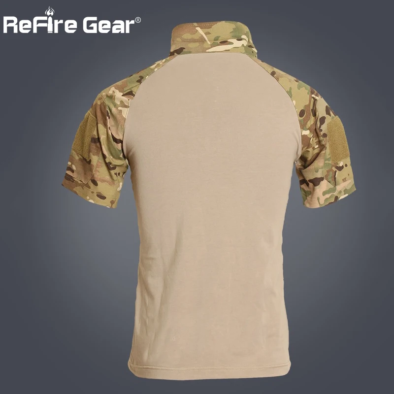 Рубашка поло ReFire Gear Мужская камуфляжная армейская Боевая тактическая в стиле