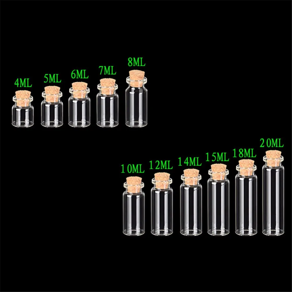 Маленькие стеклянные бутылки с пробкой 4 мл 5 6 7 8 10 12 14 15 18 20 мл|bottle with|bottle with corkbottle