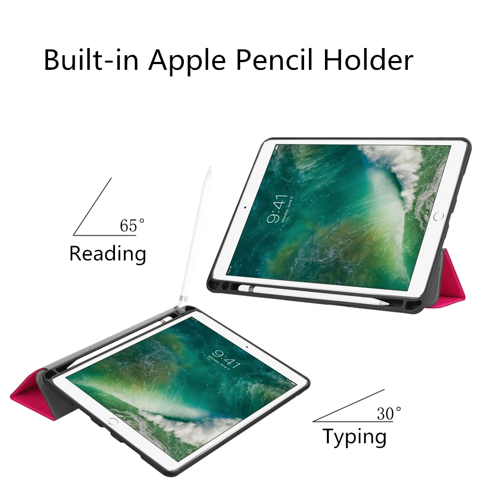Для iPad Pro 10 5 чехол с держателем для карандашей ультратонкий легкий умный защитный