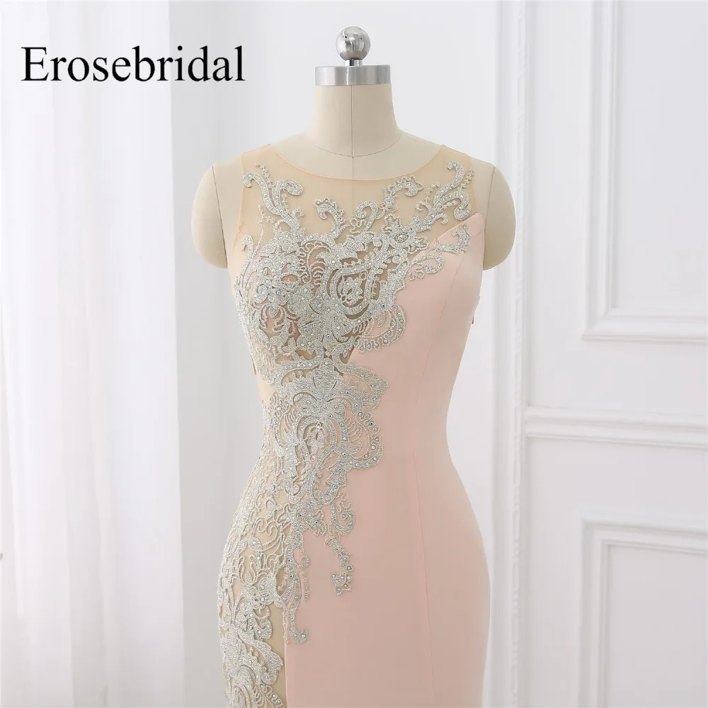 Женское платье Русалочка Erosebridal длинное кружевное с коротким шлейфом 2019|Вечерние