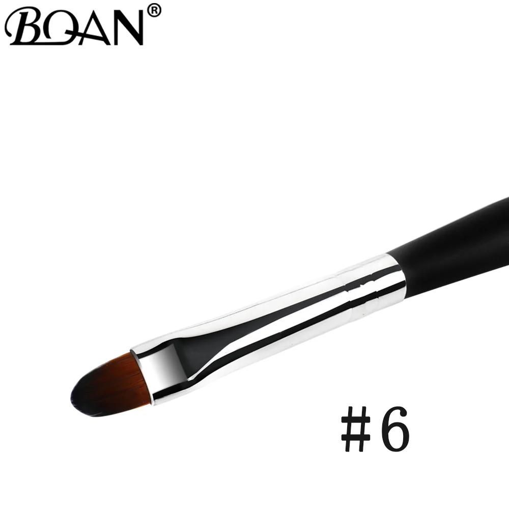 BQAN#4#6#8#10 УФ-гель для дизайна ногтей лак Краски кисть для ногтей, деревянная ручка, вышитые цветы, инструменты для маникюра