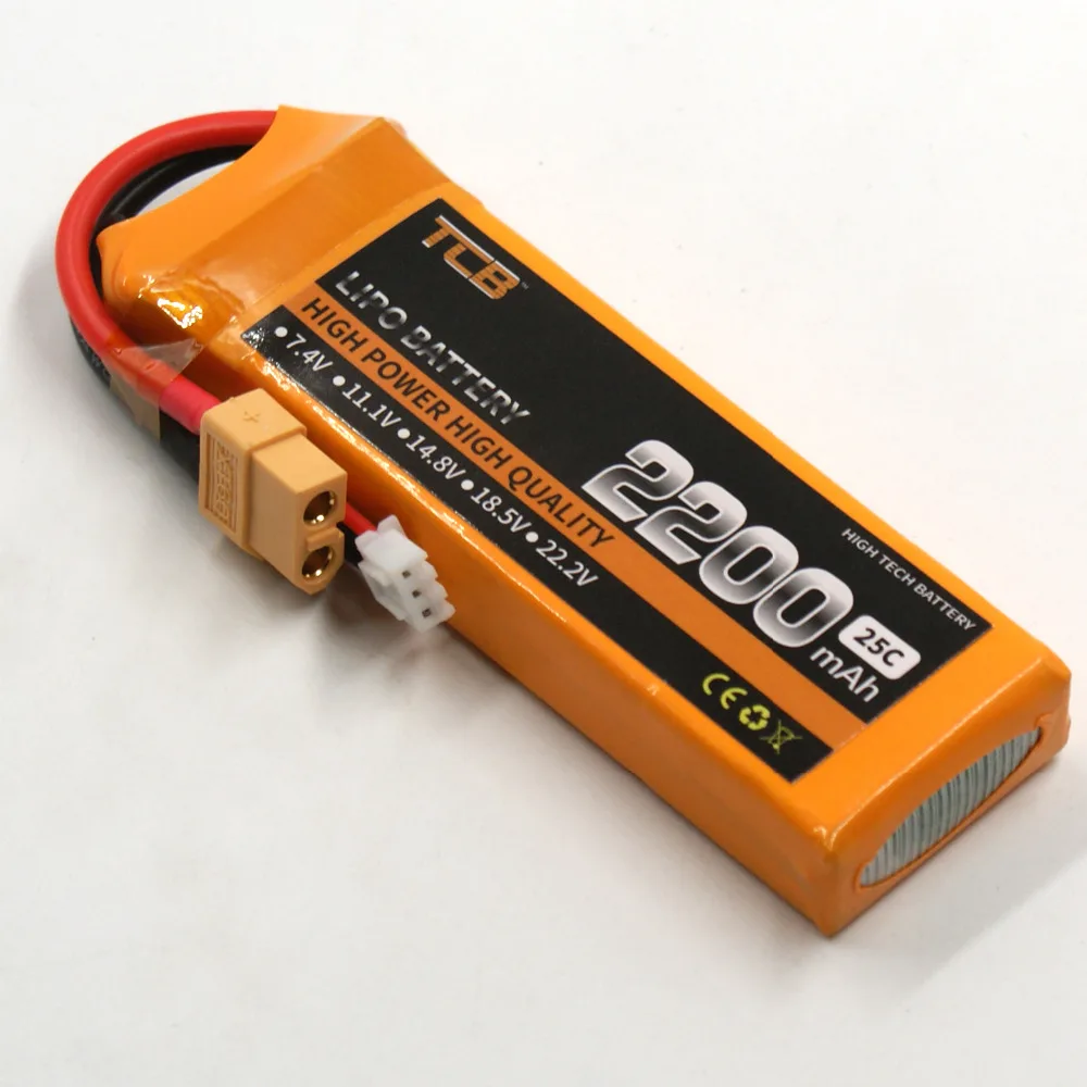 5pcs TCB RC Lipo battery 7.4v 2200mAh 25C 2s for rc airplane quadcopter car boat AKKU Free shipping | Игрушки и хобби