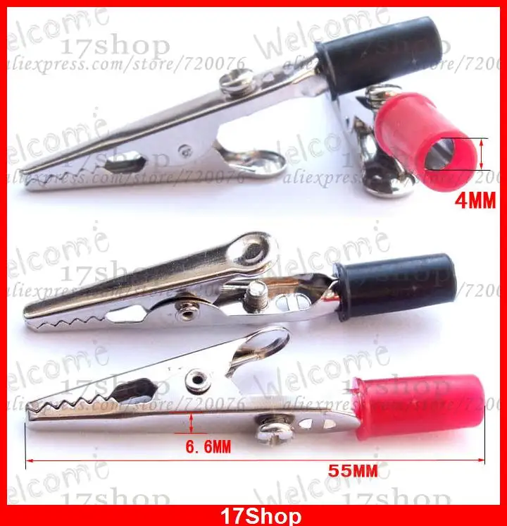 

100 PCS Alligator Clip for 4mm banana plug Test Probes