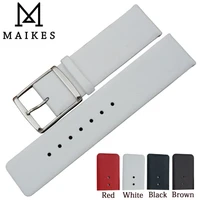 maikes high quality genuine leather watch band strap thin white watchbands for ck calvin klein k2g211 k2g231 k76221 k2y211