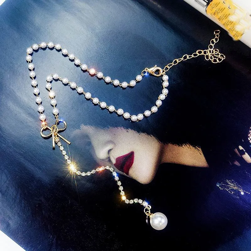 Модное женское ожерелье с бантом ювелирные изделия 2019 очаровательные украшения