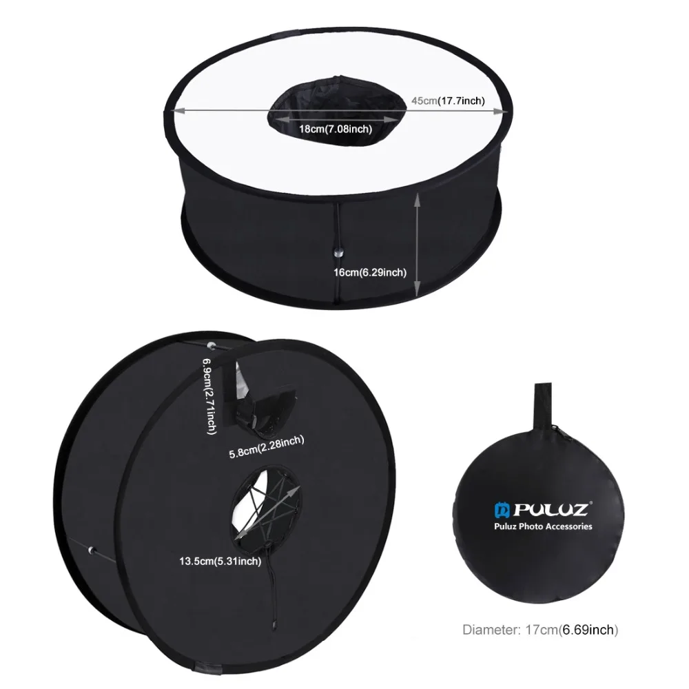 PULUZ 45 см кольцевой софтбокс скоросветильник свет круглый стиль Flash light Shoot soфтbox
