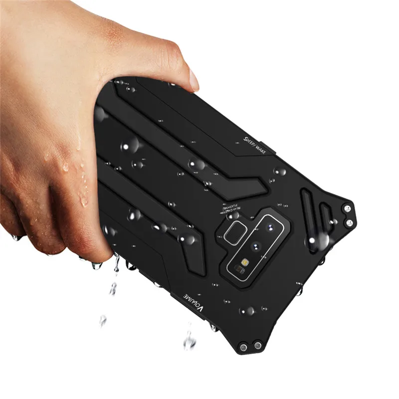 R-Just Metal Case For Note 10 9 8 S9 S8 Plus Aluminum Cover Splashing Water/Anti-Dusty/Shockproof Phone Shell | Мобильные телефоны