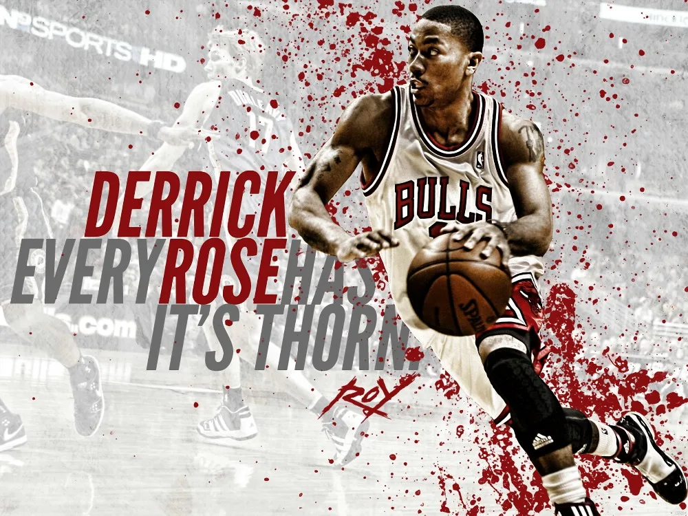 Derrick Rose High Fly Jump Martell Американская баскетбольная спортивная звезда огромные
