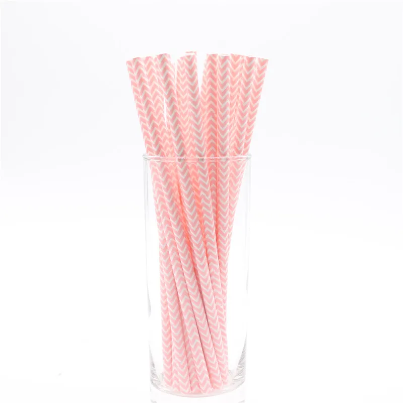 Straw Paper 25pcs Disposable tableware Hot stamping party supplies wedding Christmas for home Baby shower | Дом и сад
