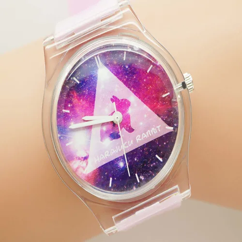 Женские водонепроницаемые аналоговые наручные часы с изображением кролика |