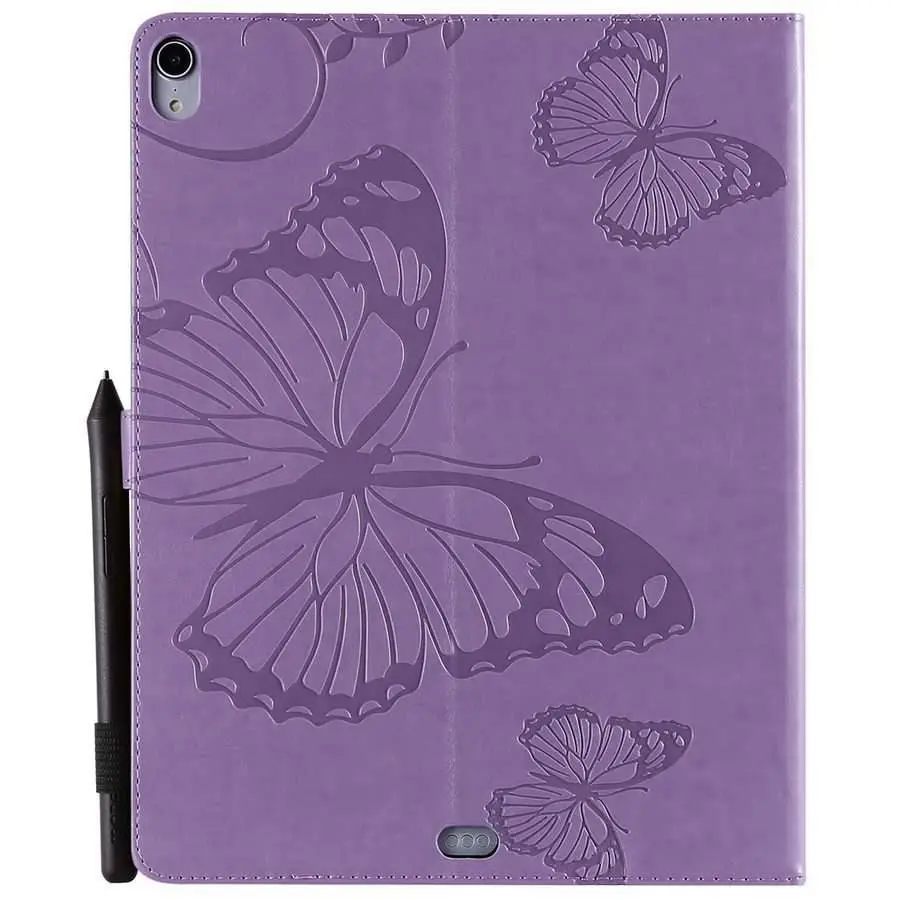 Тонкий чехол книжка из искусственной кожи с подставкой для iPad Pro 12 9 2018 тисненой