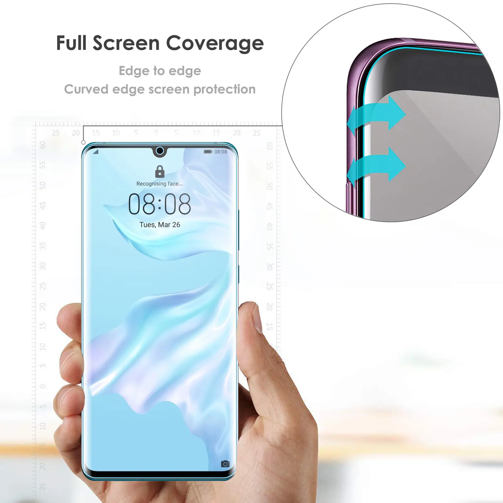2 шт передняя + задняя защитная пленка для экрана huawei P30 P20 Pro lite с полным покрытием