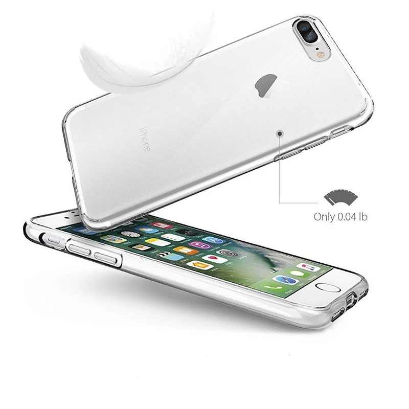 2 шт. чехол для Apple iPhone 5 5S 6 S Plus 7 8 plus X задняя Защита силиконовый Новый горячий