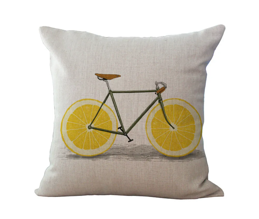 Творческий фрукт лимон апельсин велосипед чехол на велосипедное седло Подушка