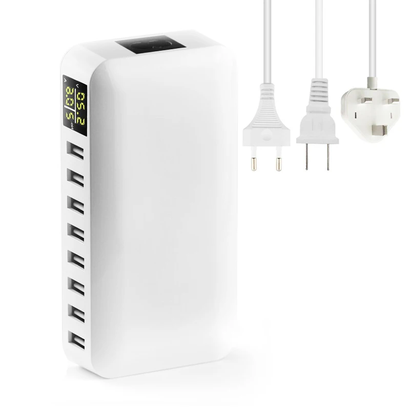 ingmaya multi port usb charger led screen show real time charging station for iphone samsung huawei pixel mi dv power adapter free global shipping