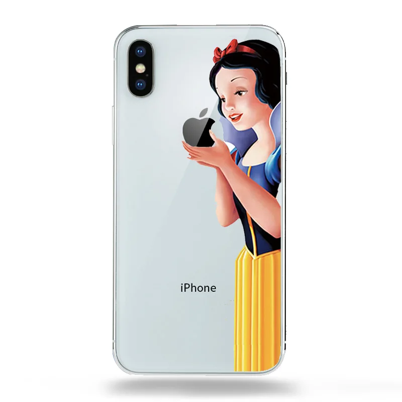 Snow white Чехол для телефона с рисунком сказочной принцессы Белоснежки, Золушка, Русалка, чехол для iphone X XS MAX XR 5 SE 6 7 8 6S Plus, чехол из ТПУ - Цвет: Snow white